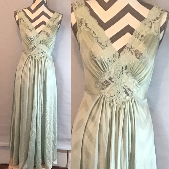 Vintage Other - Vintage Vanity Fair Green Olga Inspired Nightgown